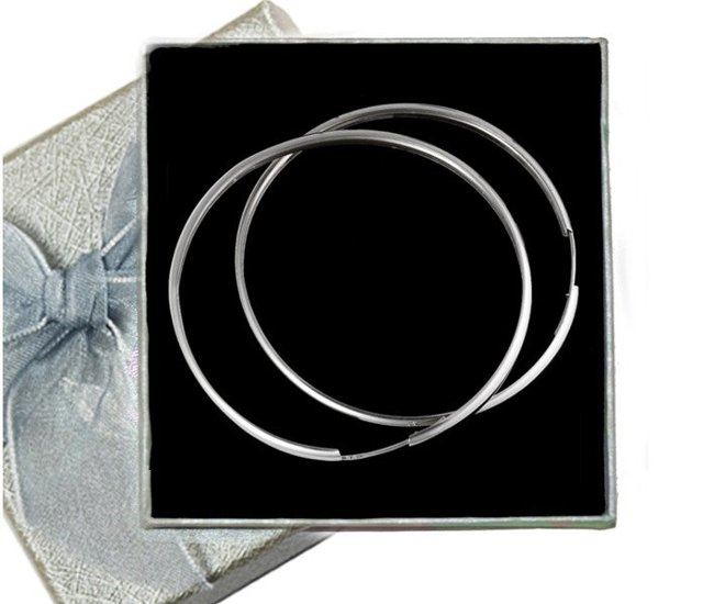 480/184  kolczyki srebrne koła 62 mm