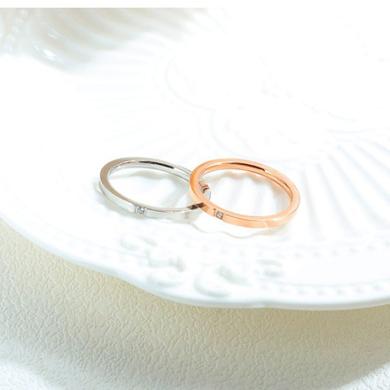 599/956 pierścionek obrączka stalowa różowe żółte złoto