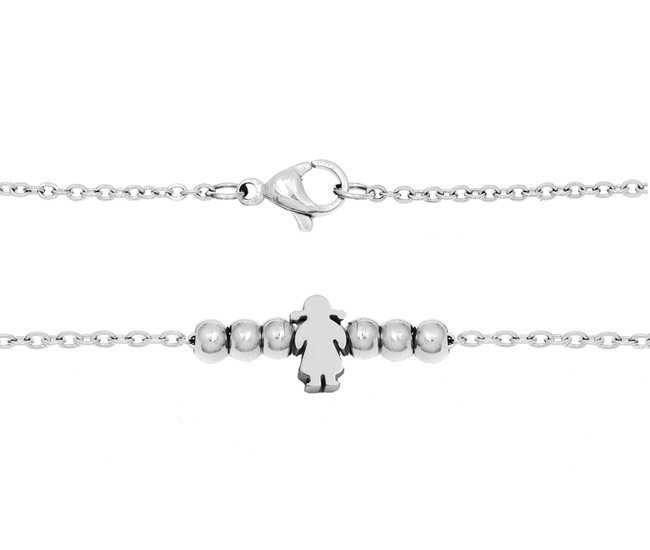 1232/17 naszyjnik stalowy z grawerem dziewczynka