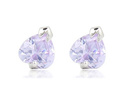 Kol  599/368 KOLCZYKI serduszka  cyrkonie jasno fioletowe