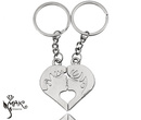 Bk918 BRELOKI DO KLUCZY Serce dziewczyna chłopiec