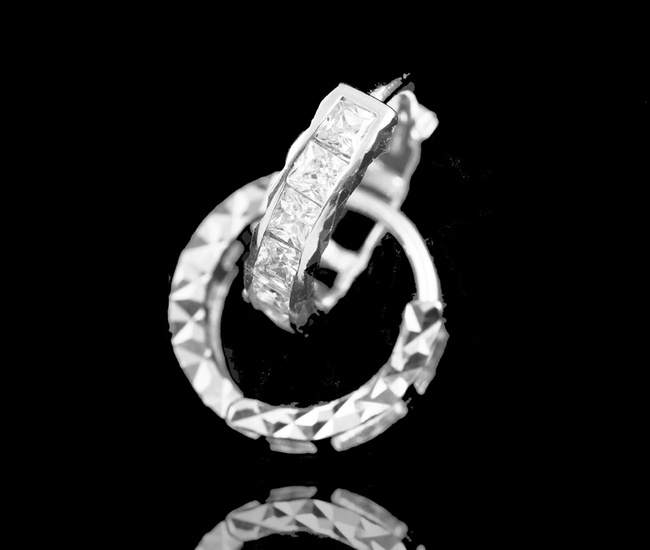 114/40 kolczyki kółka rodowane srebro p 925