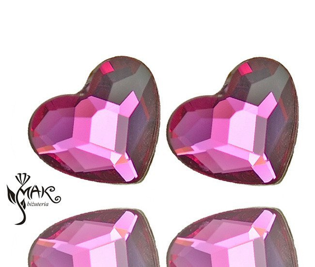 KOL552 KOLCZYKI SWAROVSKI SZTYFT 10 MM fuchsia