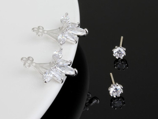 Kol 599/806 KOLCZYKI , cyrkonie podwójne sztyft