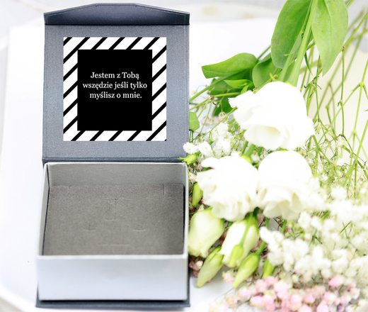 Eleganckie pudełko grafitowe z Twoją dedykacją