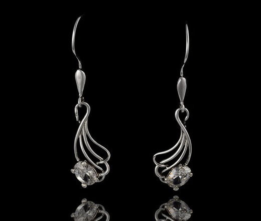 480/194 kolczyki srebrne z błyszczącą cyrkonią