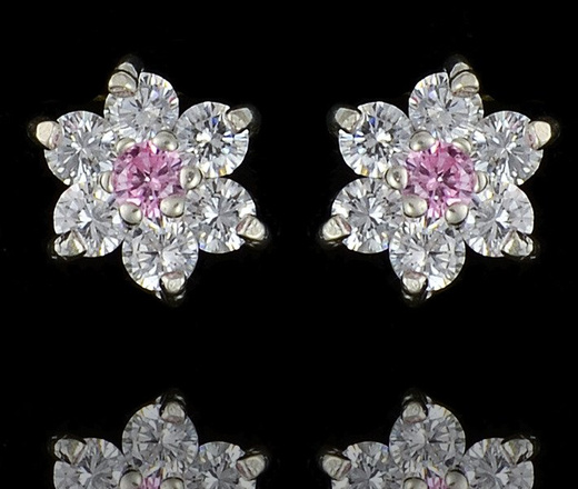 480/124 kolczyki srebrne w kształcie kwiatuszków