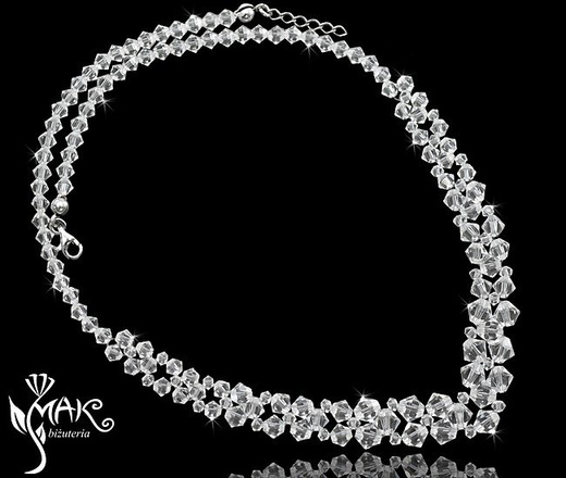 160 crystal komplet ślubny srebro 925