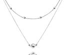 1854/1 naszyjnik srebrny p.925 podwójny kuleczki