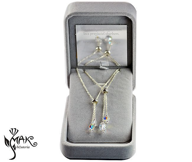 KPL793 biżuteria Swarovski Elements KOMPLET+ pudełko z grawerem