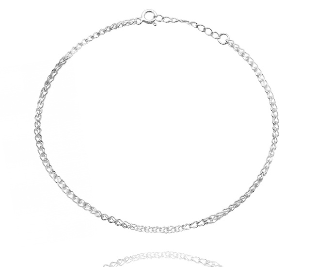 Bransoletka na nogę srebrna lisi ogon 1779/14