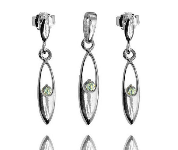 KPL480/16 KOMPLET SREBRNY Z CYRKONIAMI