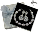 Kpl876 komplet ślubny, biżuteria ślubna z cyrkoniami b599/425  k686/6
