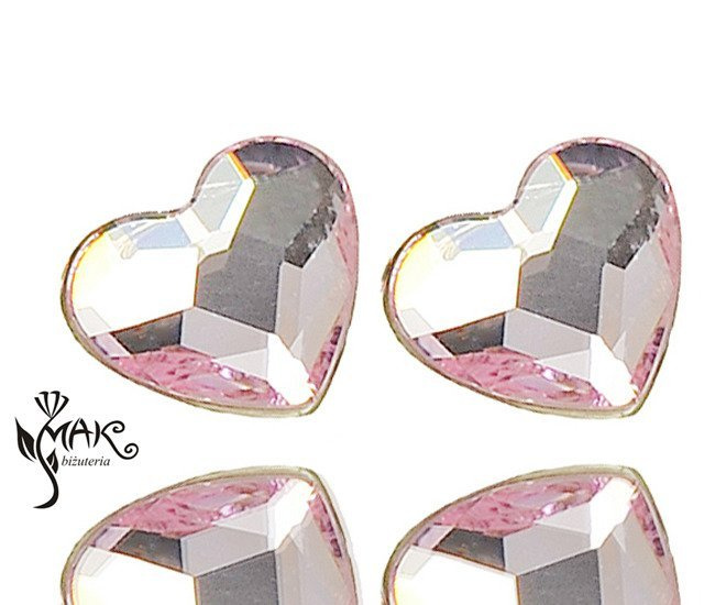KOL552 KOLCZYKI SWAROVSKI SZTYFT 10 MM roseline