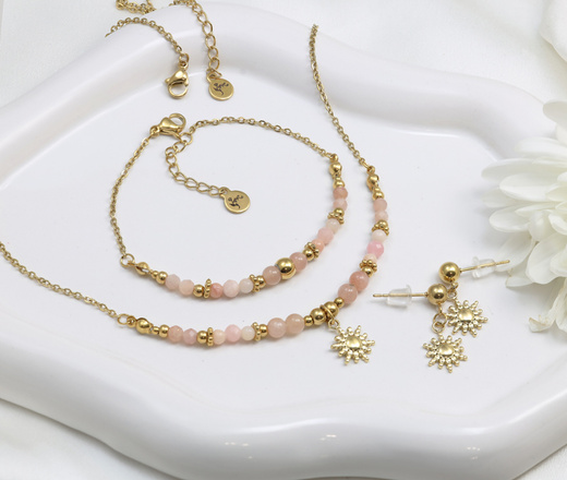 Elegancki komplet SUN złocony z cyrkonią 1875/2