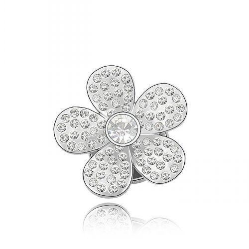 Br 599/219 BROSZKA białe złoto cyrkonie