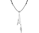 1154 Naszyjnik srebrny 925  regulowany piórka 