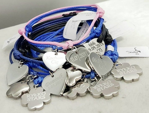 601 BRANSOLETKI serca dla przyjaciół pary GRAWER