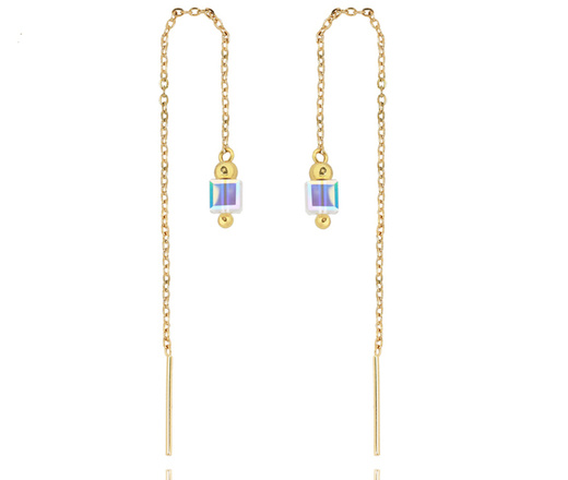 1428 bransoletka pozłacana z kosteczkami Swarovski El