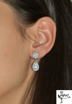 Kol 599/320 KOLCZYKI białe złoto cyrkonie