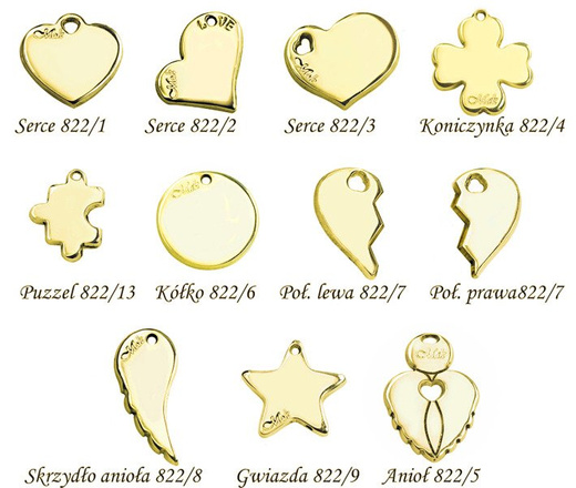 1107 BRANSOLETKA Z GRAWEREM złote serce na sznureczku