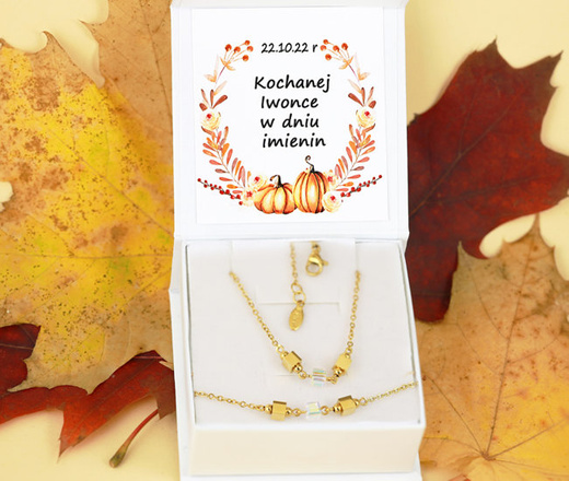 1428 kolczyki pozłacane z kosteczkami Swarovski El.