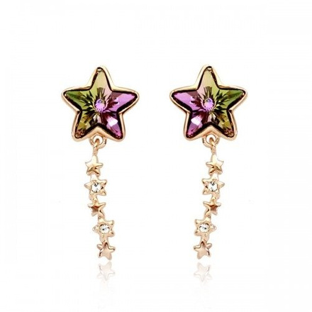 Kol 599/216 KOLCZYKI żółte złoto crystal