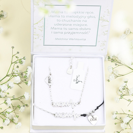 1378 naszyjnik grawerowany srebro 925 linia życia dla mamy