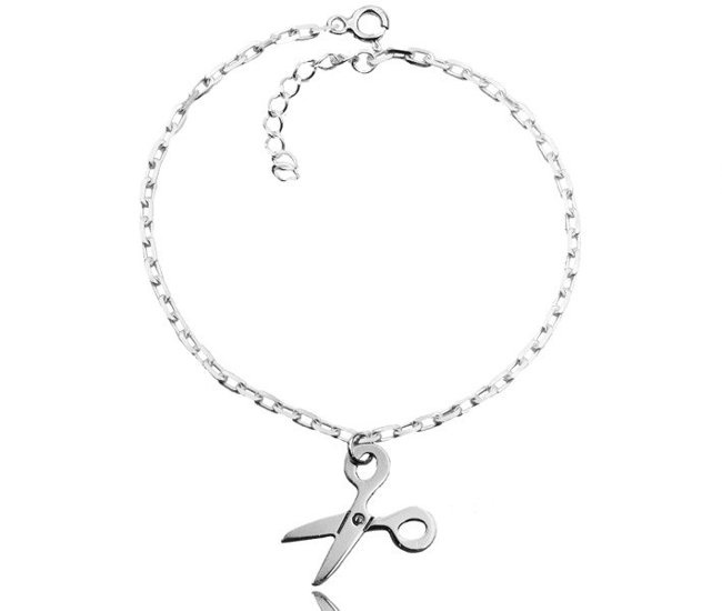 BR1011 Bransoletka z nożyczkami srebrna dla fryzjerów lub krawców