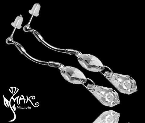 529 biżuteria ślubna kolczyki crystal