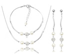 1359 komplet srebrny 925 z perełkami i kryształkami