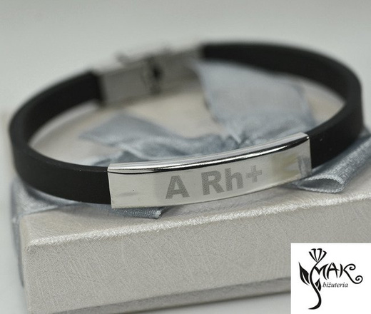 BR692 BRANSOLETKA Z GRAWEREM męska stalowa