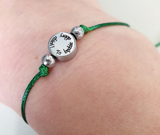 1536 bransoletka grawerowana z afirmacją kółeczko