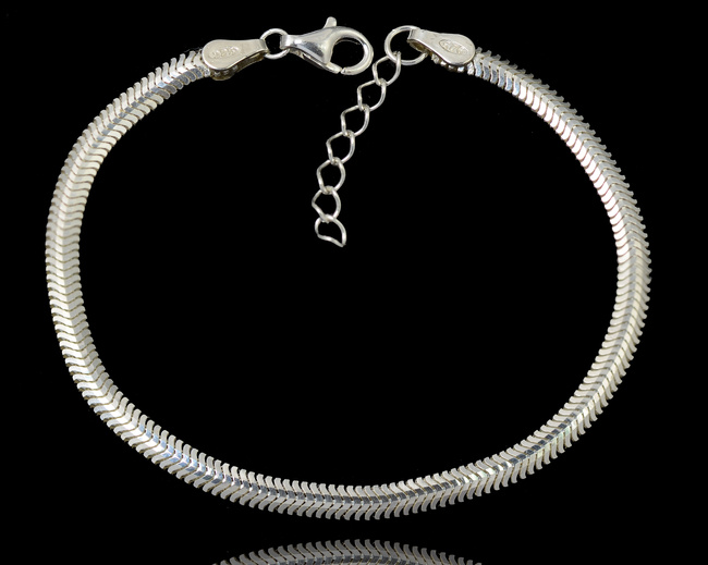 1290 bransoletka srebrna 925 solidna gładka