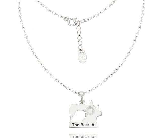 1265 naszyjnik srebro 925 maszyna do szycia z grawerem