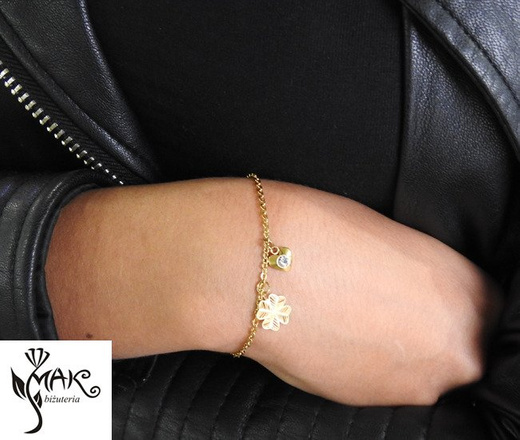 NK845 NASZYJNIK serduszko ażurowe złocony