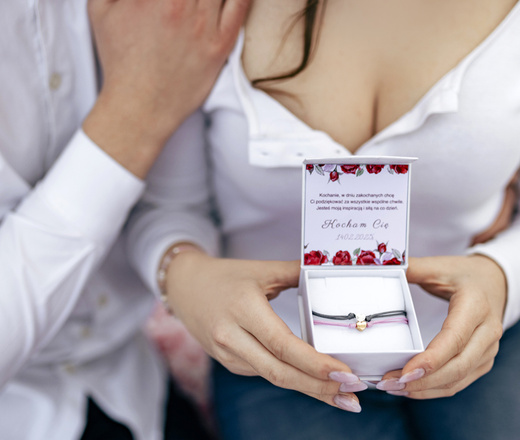 bransoletka męska z lawą wulkaniczną 1750/2 i grawerunkiem