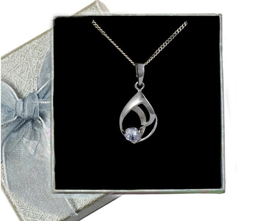 480/182 wisiorek srebrny ażurowy z cyrkonia