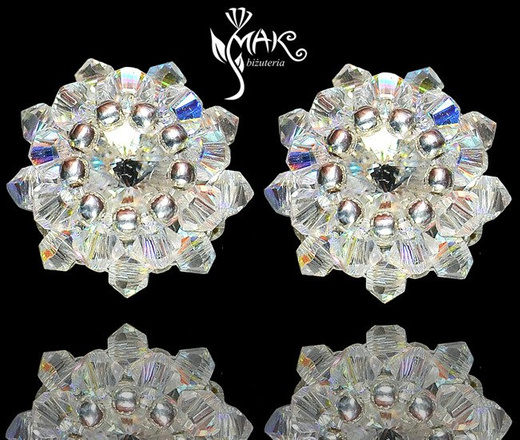 634 biżuteria ślubna kolczyki CRYSTAL AB