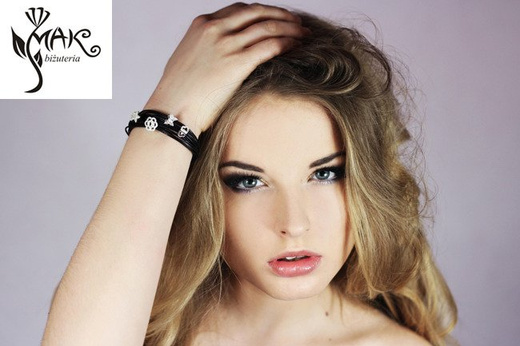 BR484 BRANSOLETKA z grawerem, BRANSOLETKA SKÓRZANA