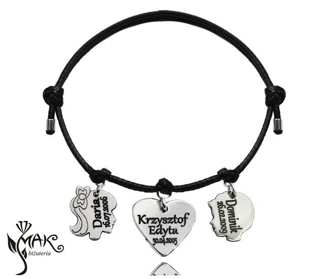 BR841 BRANSOLETKA Z GRAWEREM, SREBRO 925 dla mamy