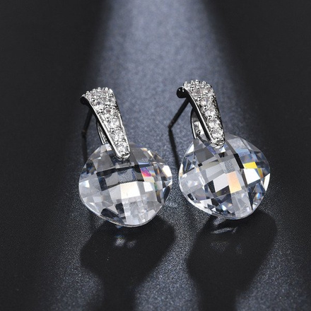 Kol 599/876 Kolczyki eleganckie, duża cyrkonia