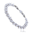 BR599/424 srebrna, CYRKONIE BRANSOLETKA 18 cm