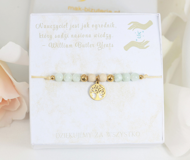 zestaw dla nauczyciela bransoletka z drzewem 1807/13