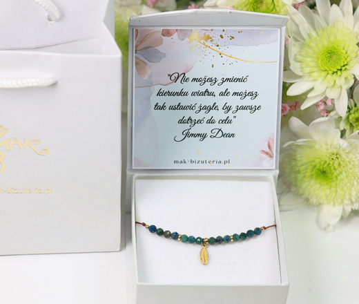 1733/4 bransoletka z piórkiem i lapis lazuli phonix