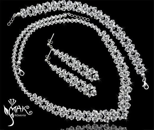 160 crystal bransoletka kryształowa srebro 925