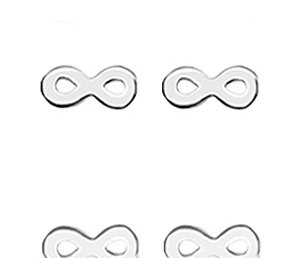 1137 nieskończoność infinity kolczyki srebrne 925 