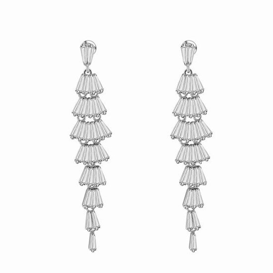 Kol 599/720 KOLCZYKI ślubne,długie z cyrkoniami, piękne,srebrne