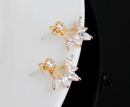 Kol 599/942 KOLCZYKI , cyrkonie podwójne sztyft