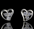 480/168  kolczyki srebrne serduszka z błyszczącymi cyrkoniami